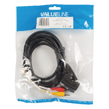 VLVP31130B20 Scart kabel scart male - 3x rca male 2.00 m zwart Verpakking foto